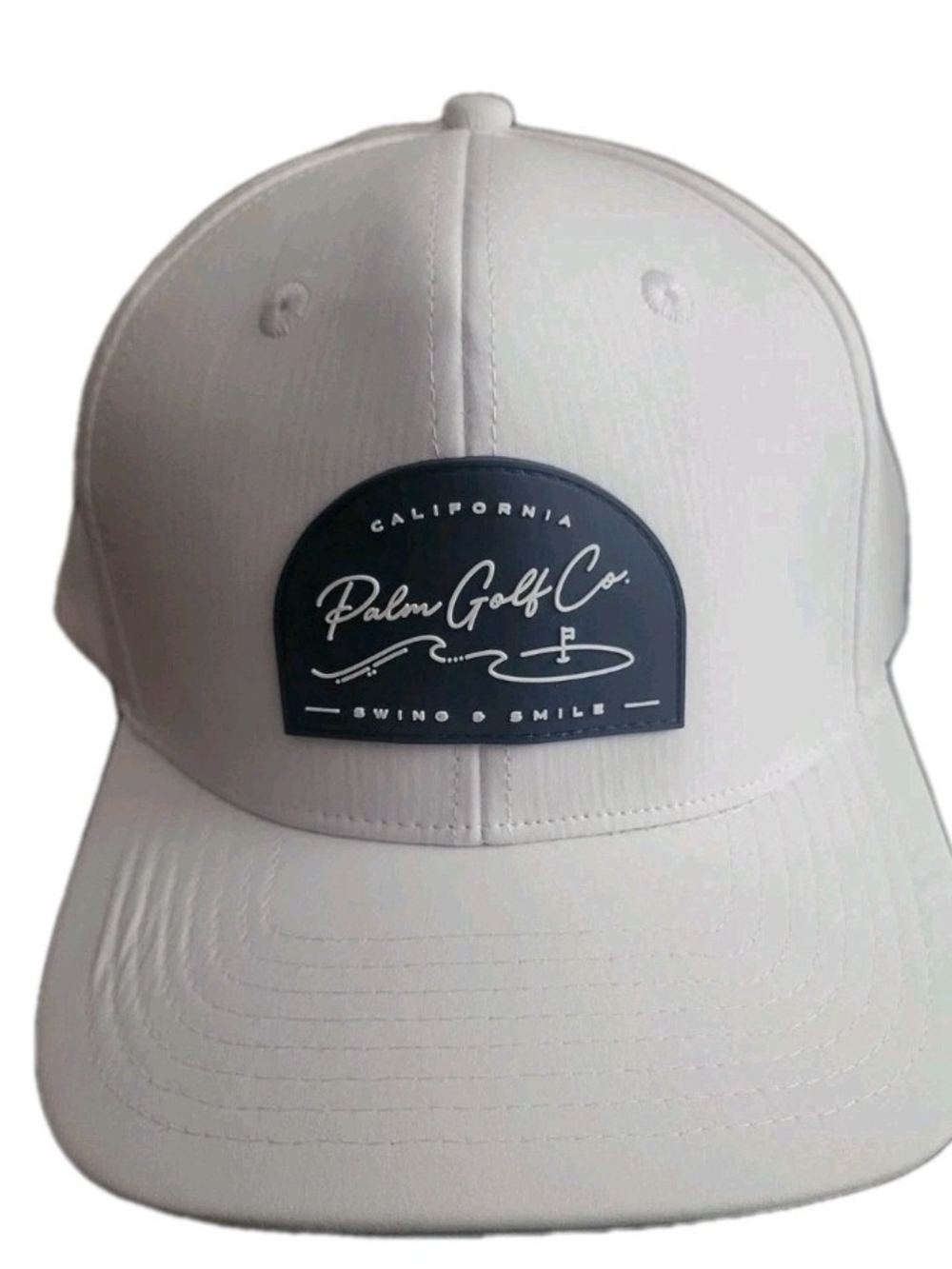 PALM GOLF $35 performance Rainbow Swing & Smile Snapback Hat White one size